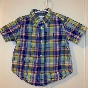 Boys 24mths Ralph Lauren button down shirt, short